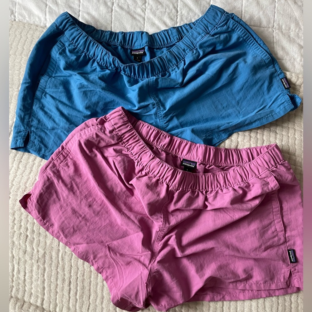 Patagonia Women's barely baggies shorts - Blue & Pink